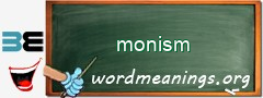 WordMeaning blackboard for monism